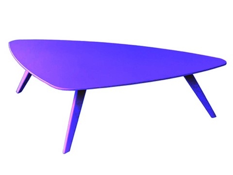 Table basse pétale bleu, Teix Art 